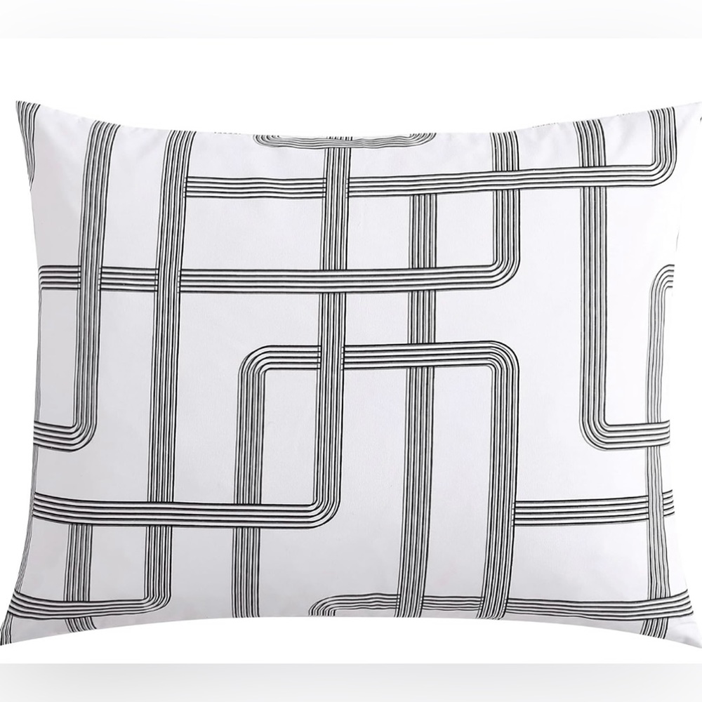 City Scene Mainline White Duvet Cover & Sham Bedding Set King - Picture 7 of 11